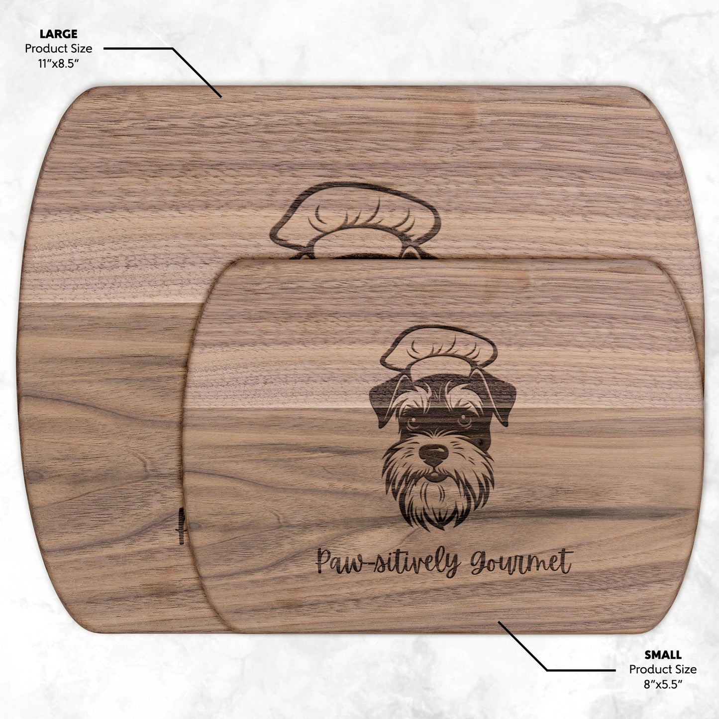 Custom Chef Hat Pet Wood Cutting Board: Pawsitively Gourment