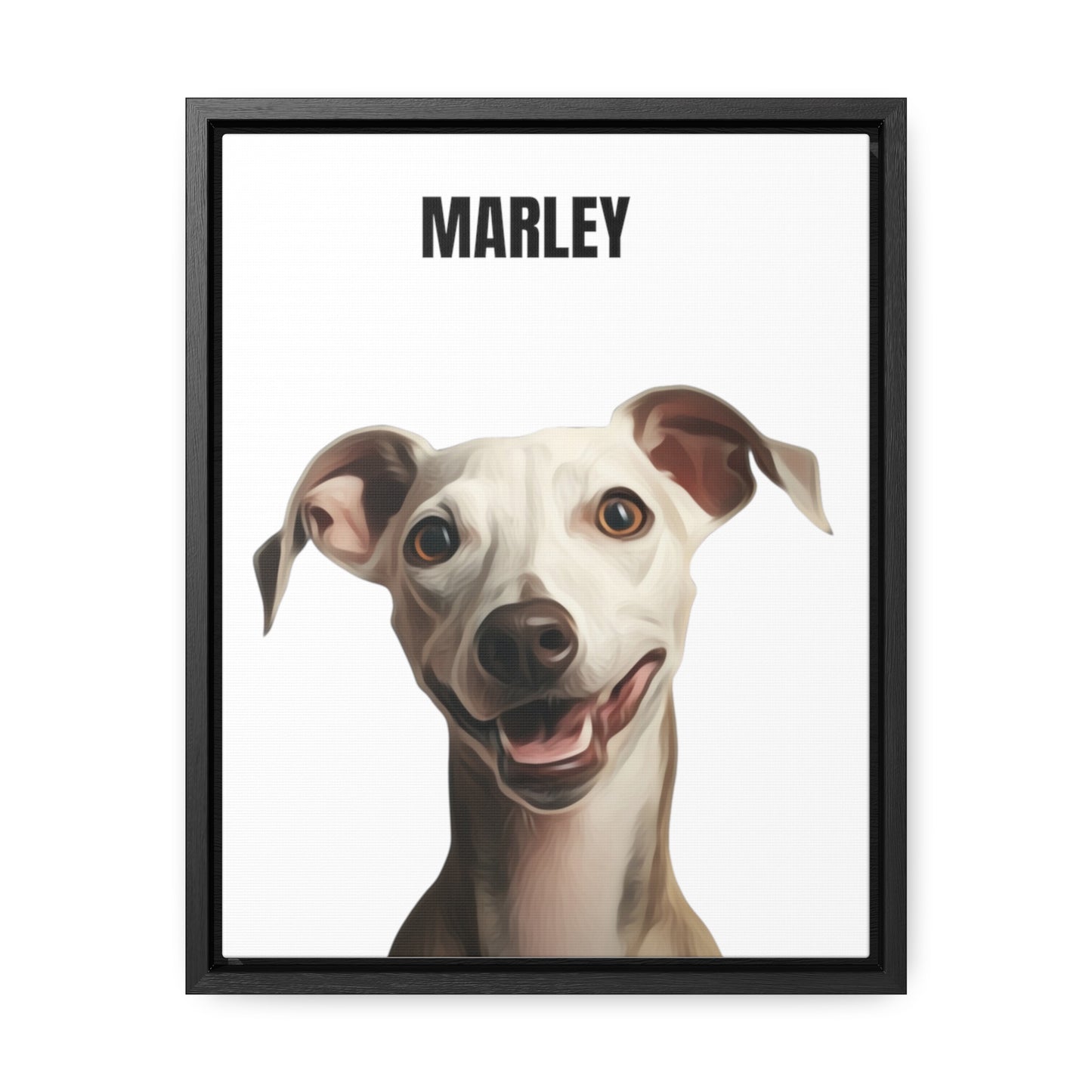 Custom Pet Name and Photo Portrait Canvas Frame