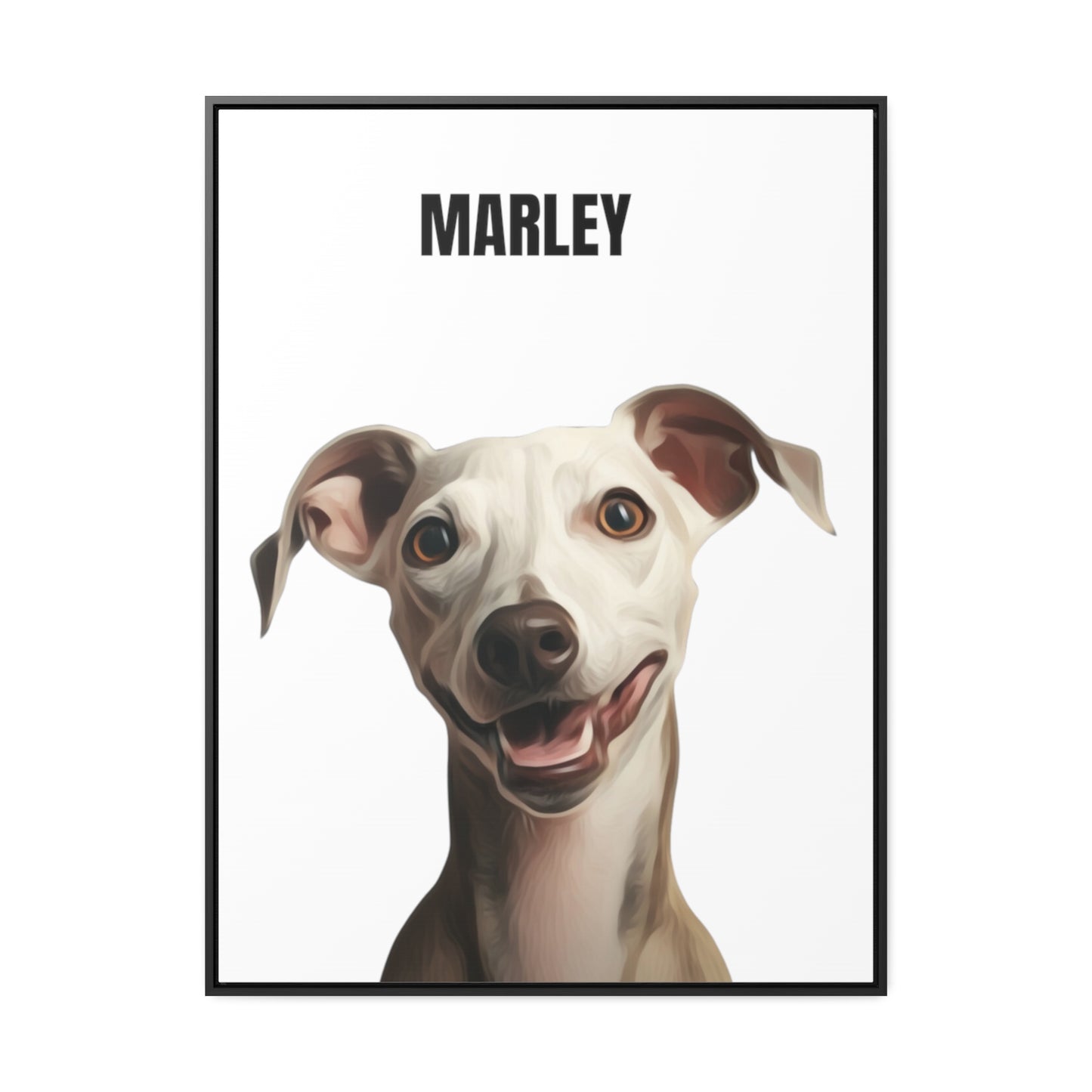 Custom Pet Name and Photo Portrait Canvas Frame