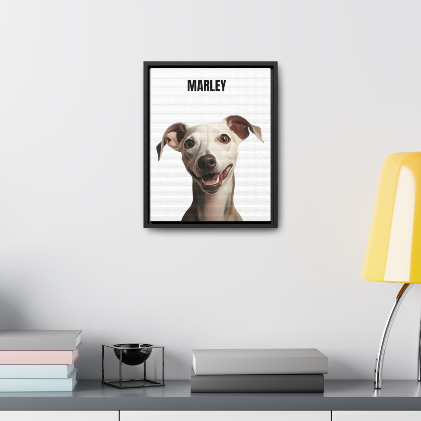 Custom Pet Name and Photo Portrait Canvas Frame