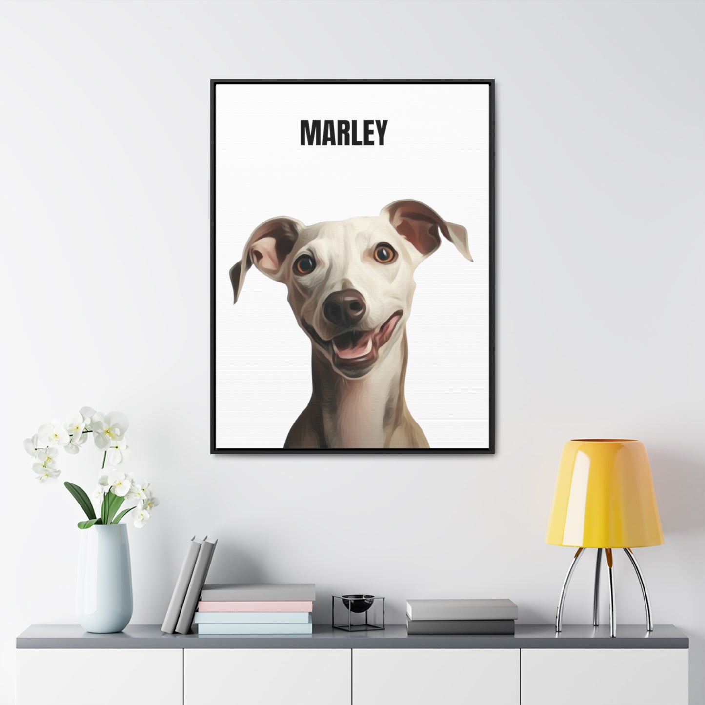 Custom Pet Name and Photo Portrait Canvas Frame