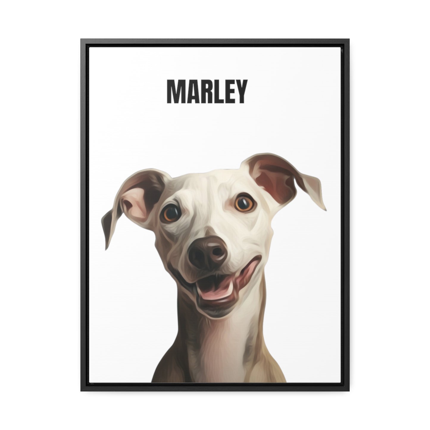 Custom Pet Name and Photo Portrait Canvas Frame