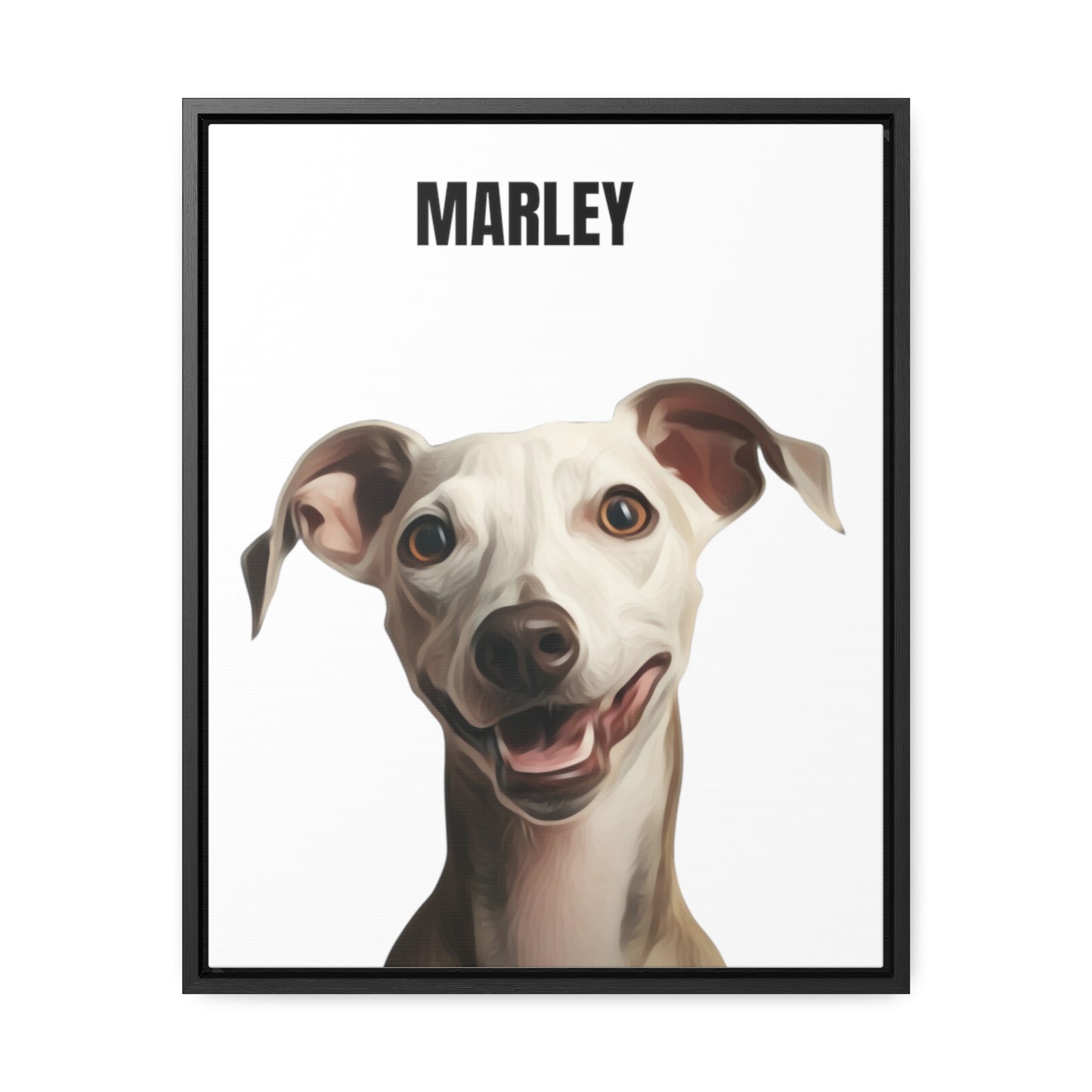 Custom Pet Name and Photo Portrait Canvas Frame