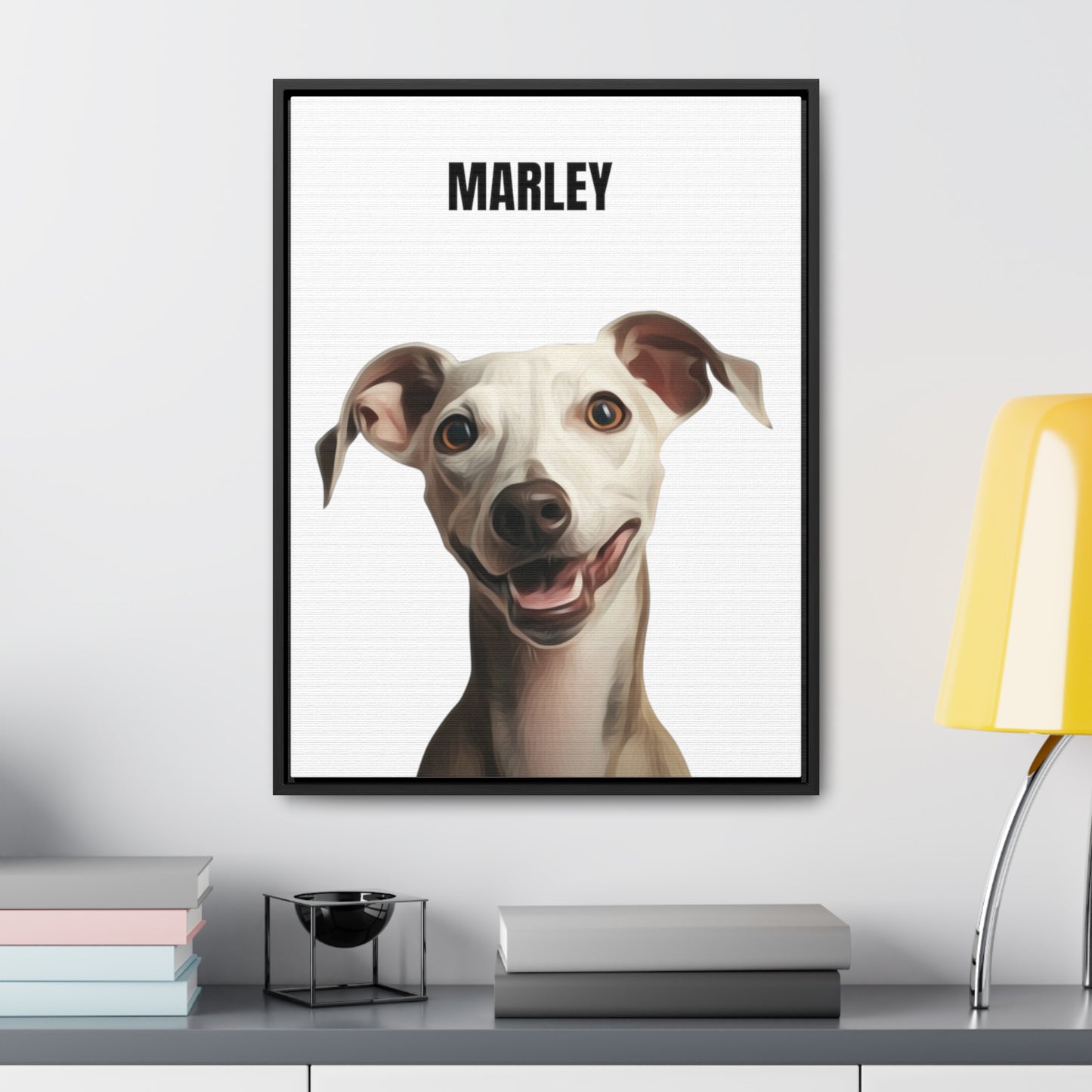 Custom Pet Name and Photo Portrait Canvas Frame