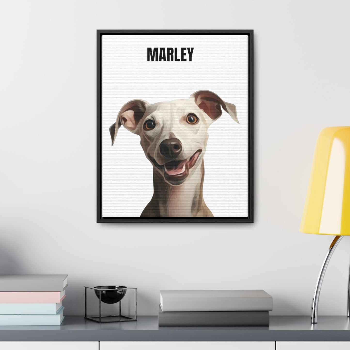 Custom Pet Name and Photo Portrait Canvas Frame