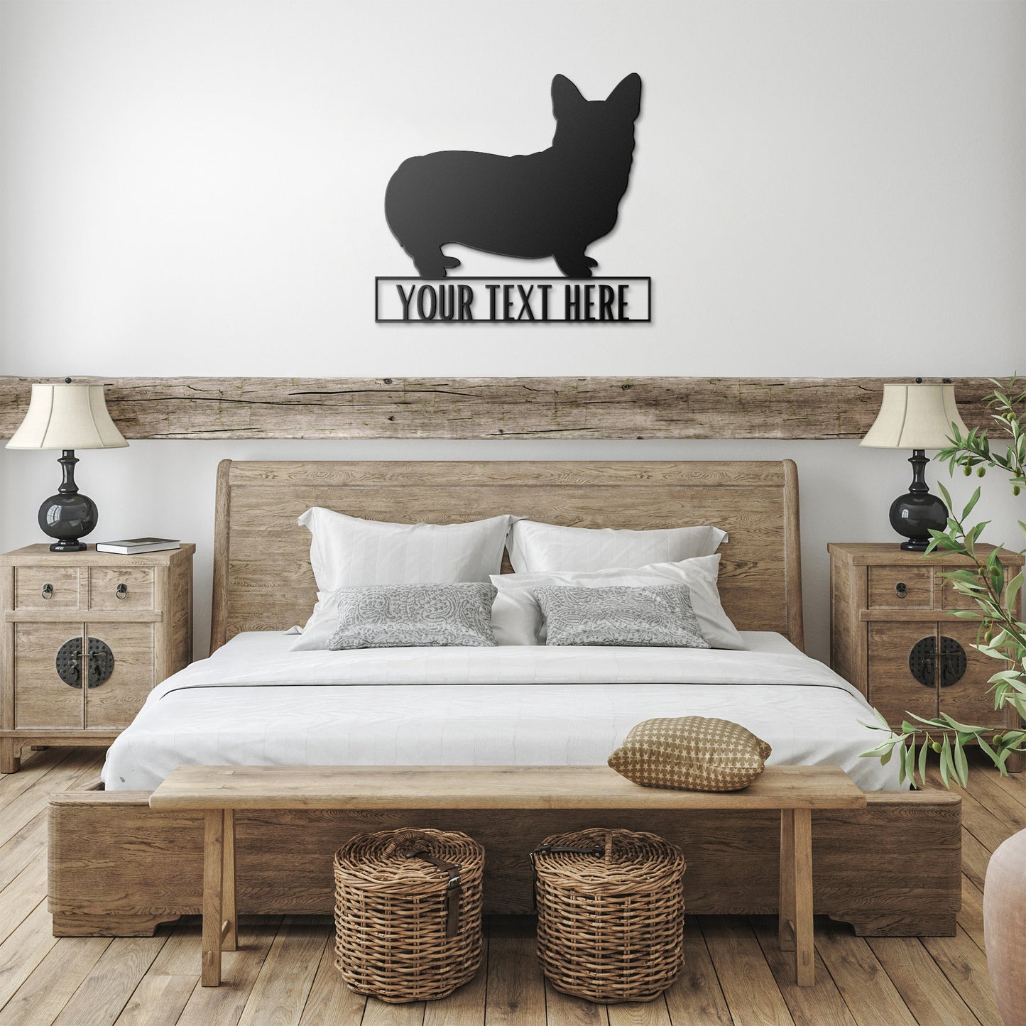 Custom Pet Text and Silhouette Metal Wall Art Sign